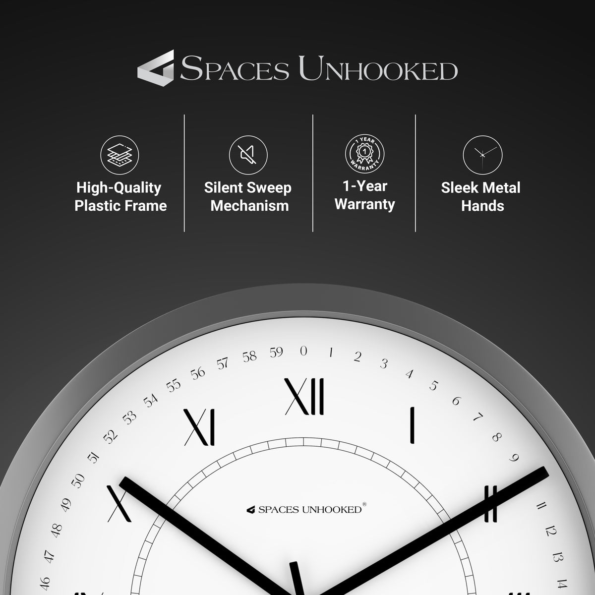 silent wall clock movement