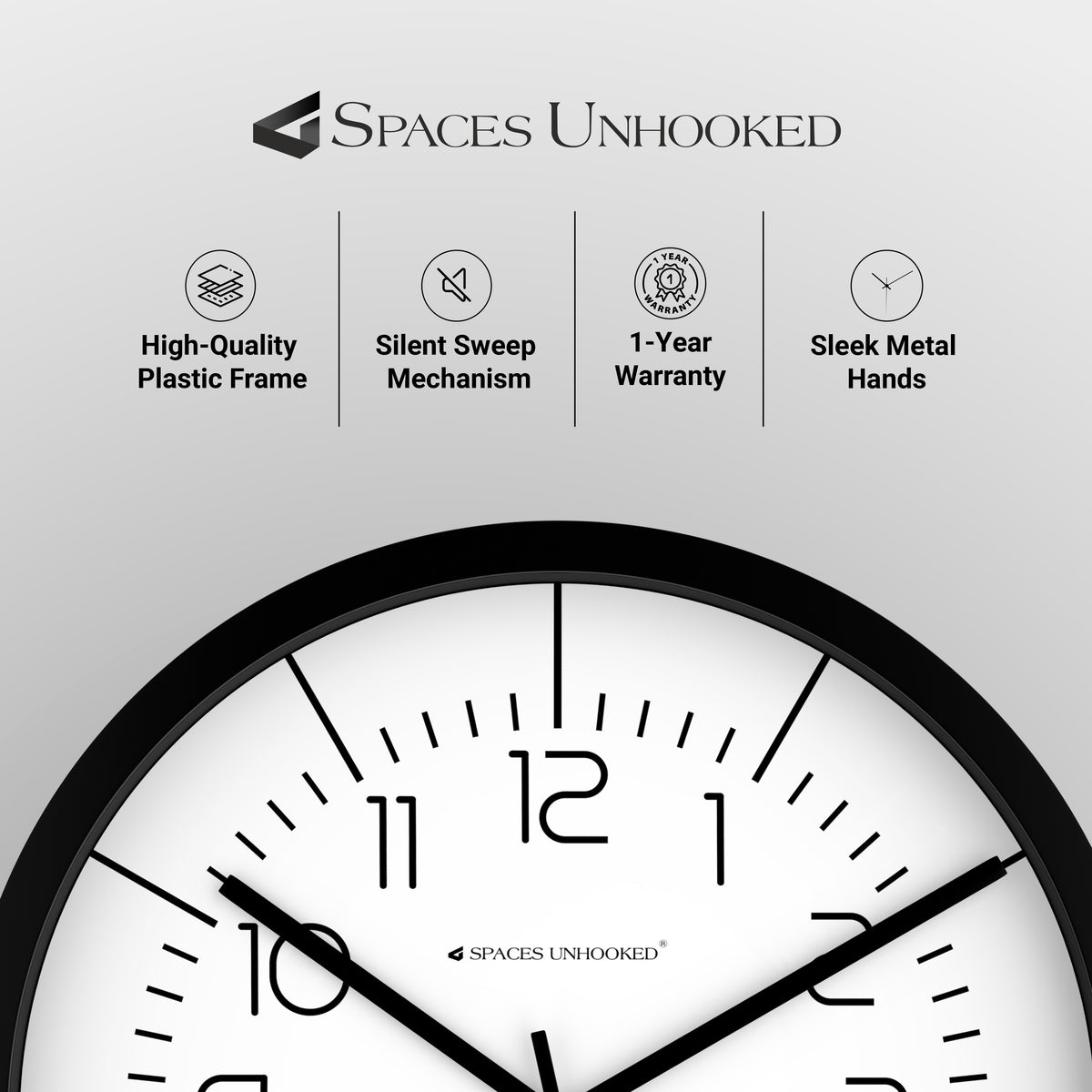 non ticking wall clock machine
