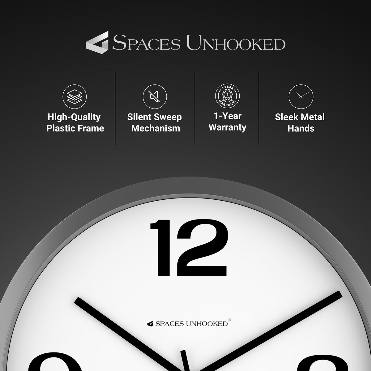 non ticking wall clock machine