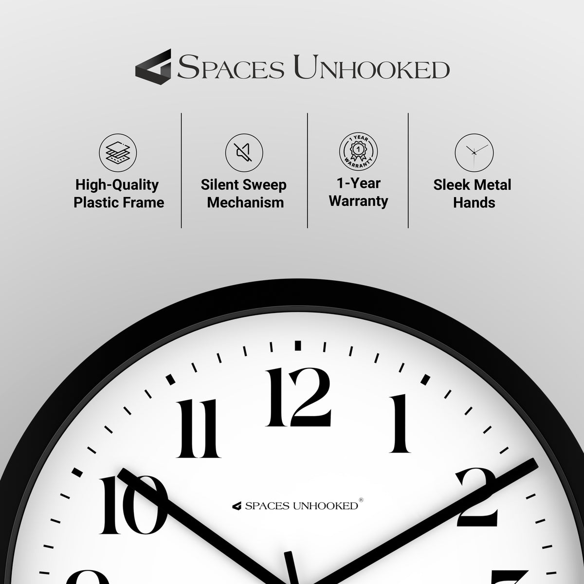 direction of wall clock in bedroom