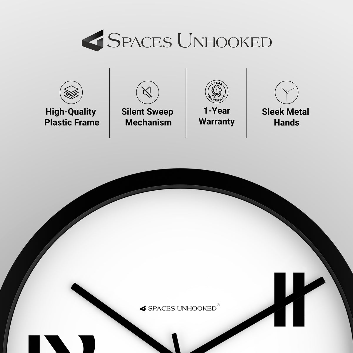 modern wall clock for living room