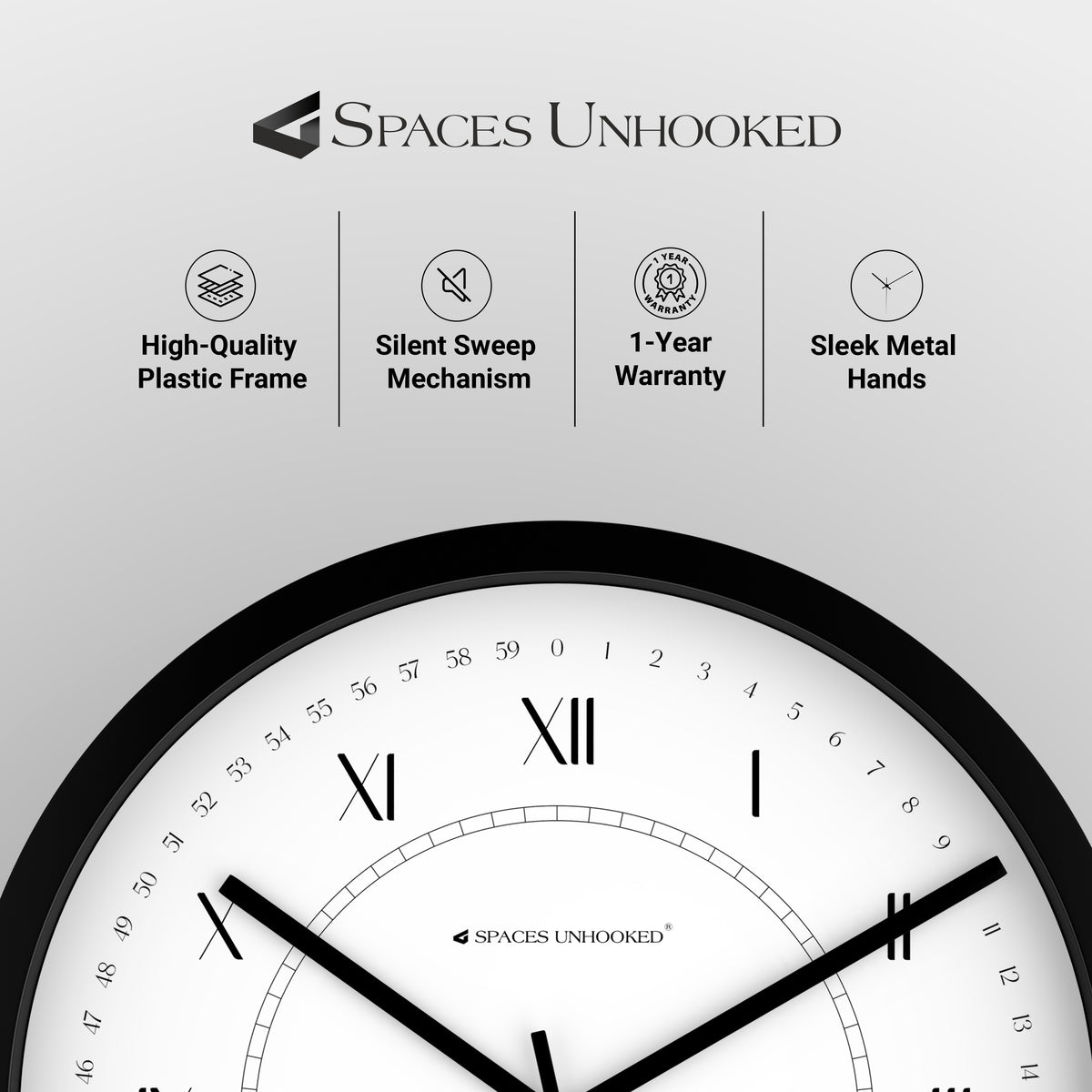 non ticking wall clock machine