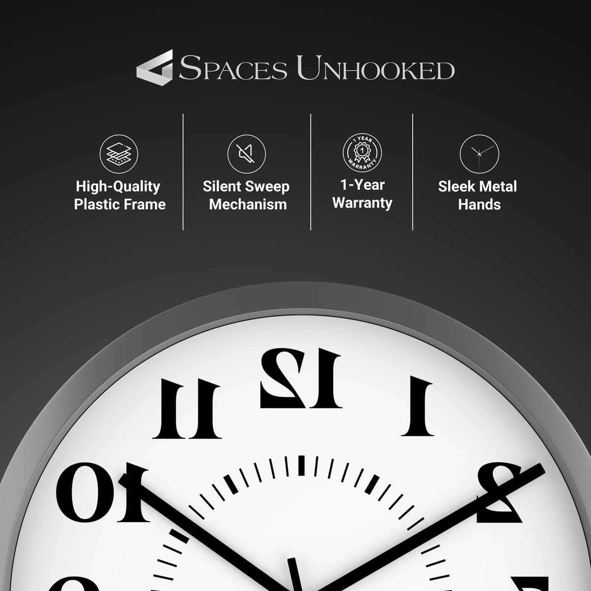 modern wall clock for living room