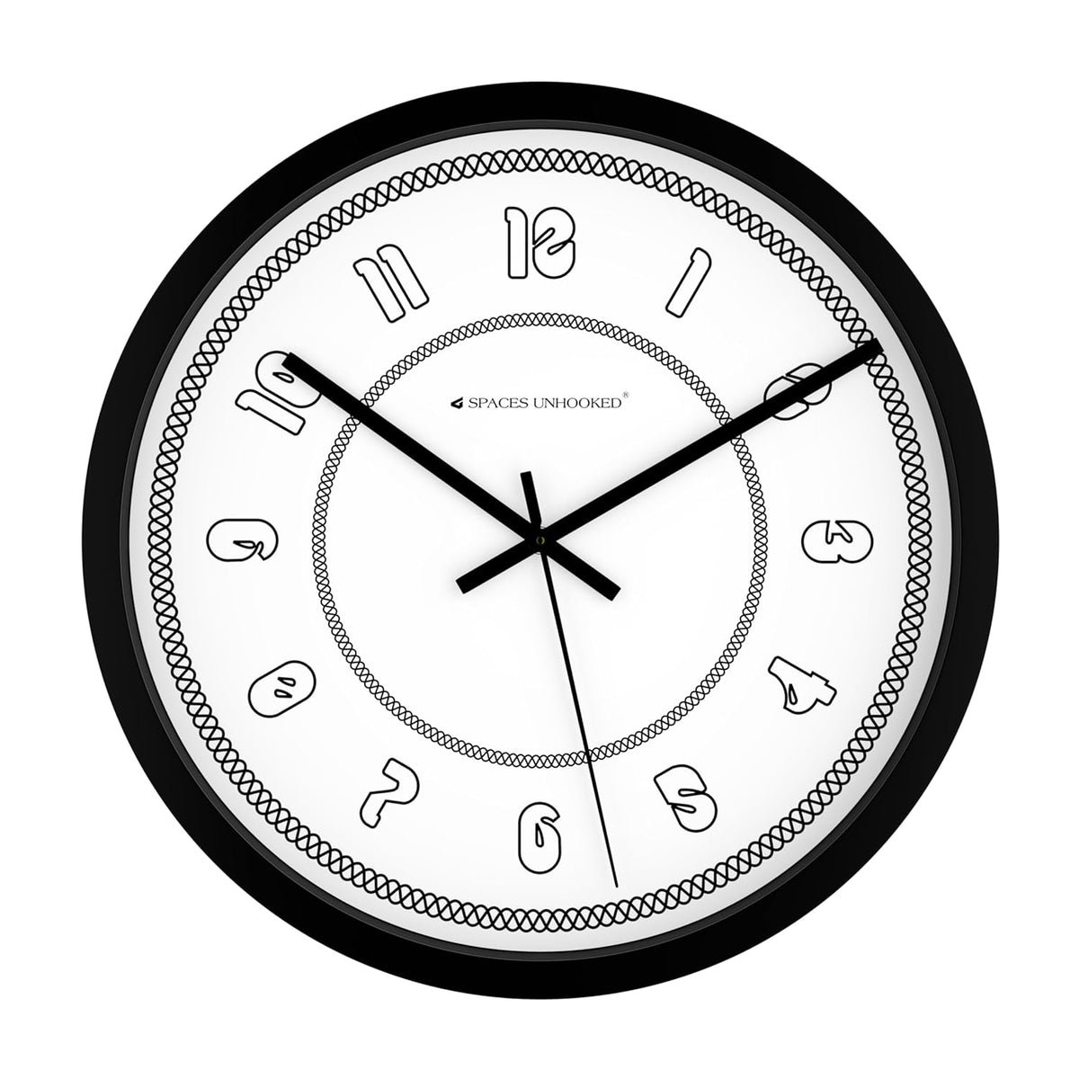black designer wall clock 