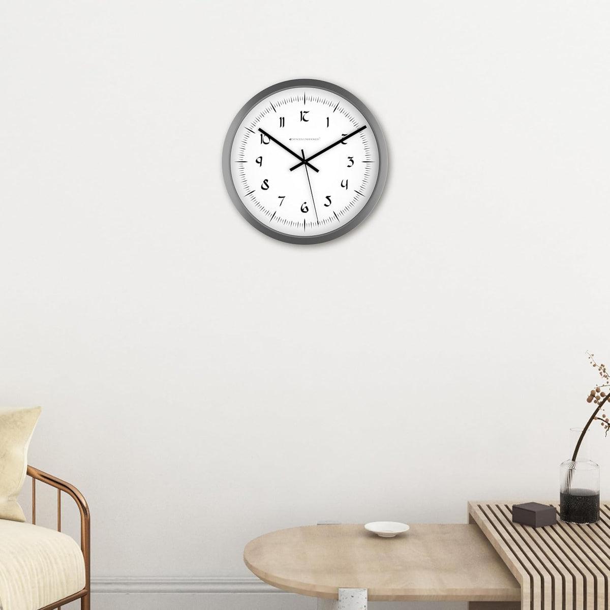 Night Wall Clock Dark Calligraphy