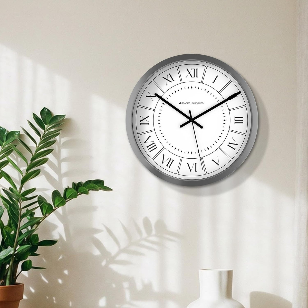 plastic roman wall clock 