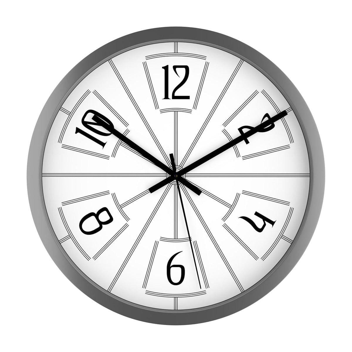 silver wall clock for bedroom 
