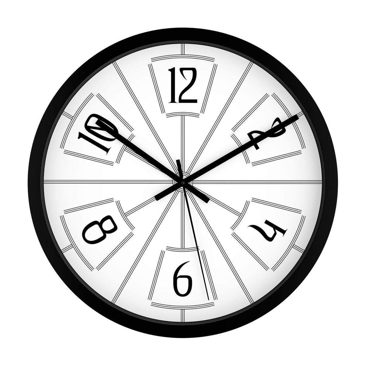 Silent Wall Clock Pure Black