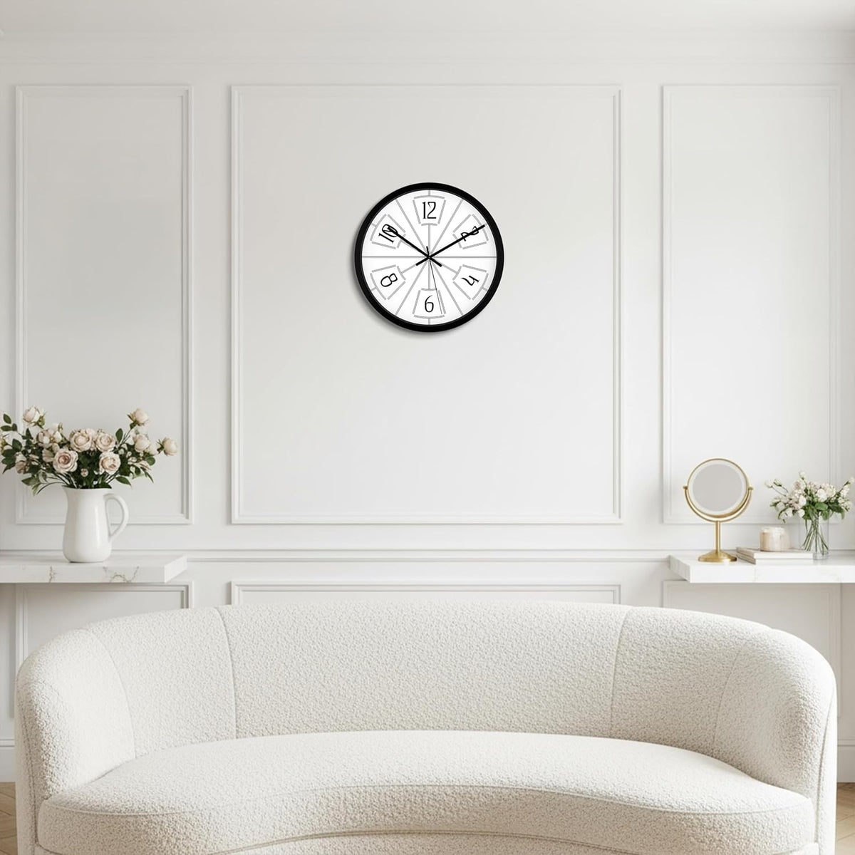 Silent Wall Clock Pure Black