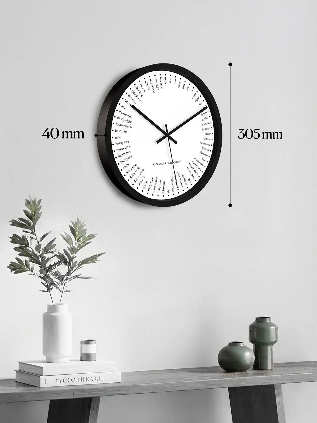 Wall Clock Dimensions - 305mm Plastic Wall Clock Size Chart