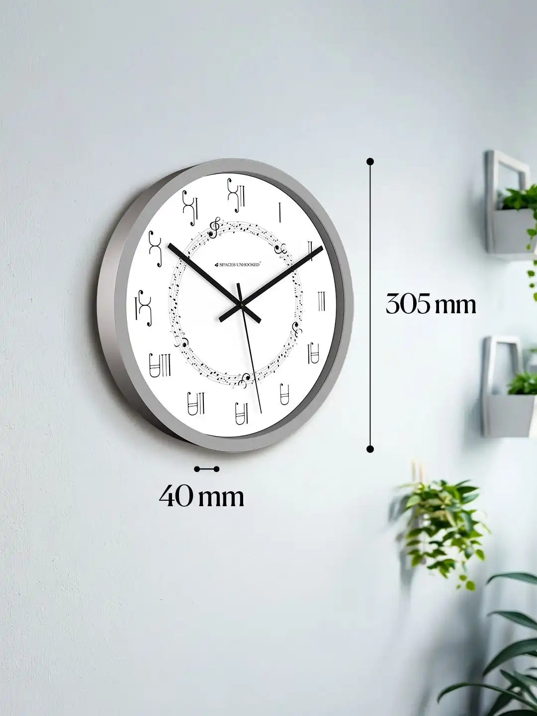 Wall Clock Dimensions - 305mm Silent Wall Clock Size Chart