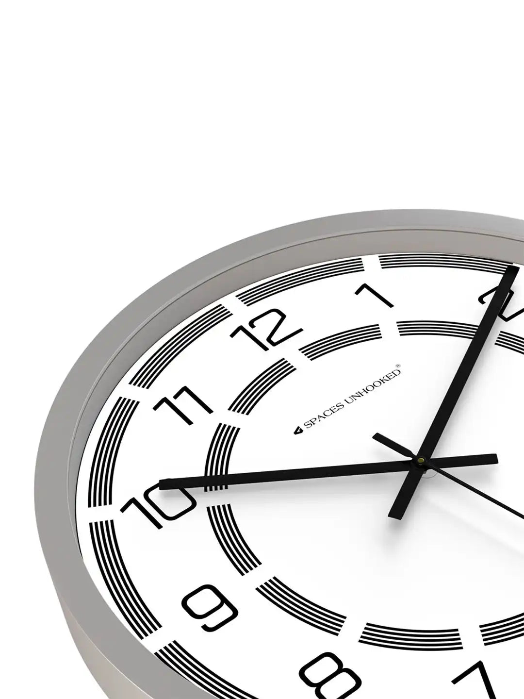 Down Angle Wall Clock - Designer Wall Clock with Arabic Numerals