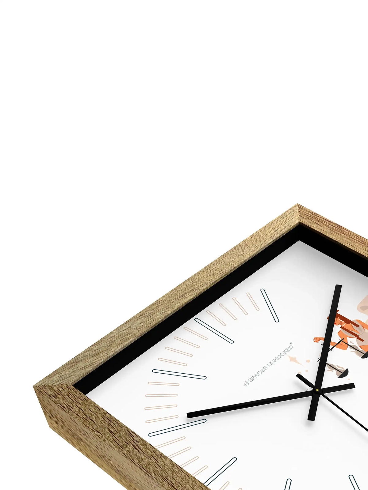 Libra Zodiac Wooden Wall Clock – Natural Timber Frame Indian Home Decor Style | Spaces Unhooked