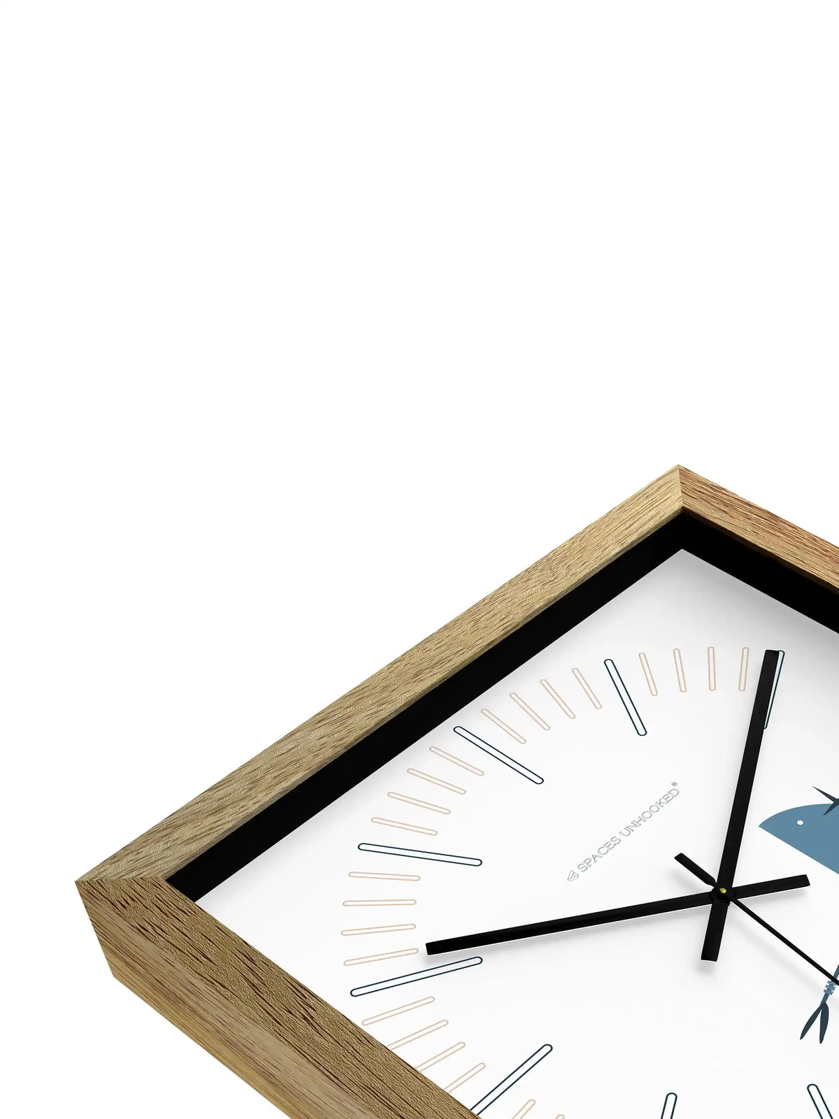 Sagittarius Zodiac Wooden Wall Clock – Natural Timber Frame Indian Home Decor Style Brass Accents | Spaces Unhooked