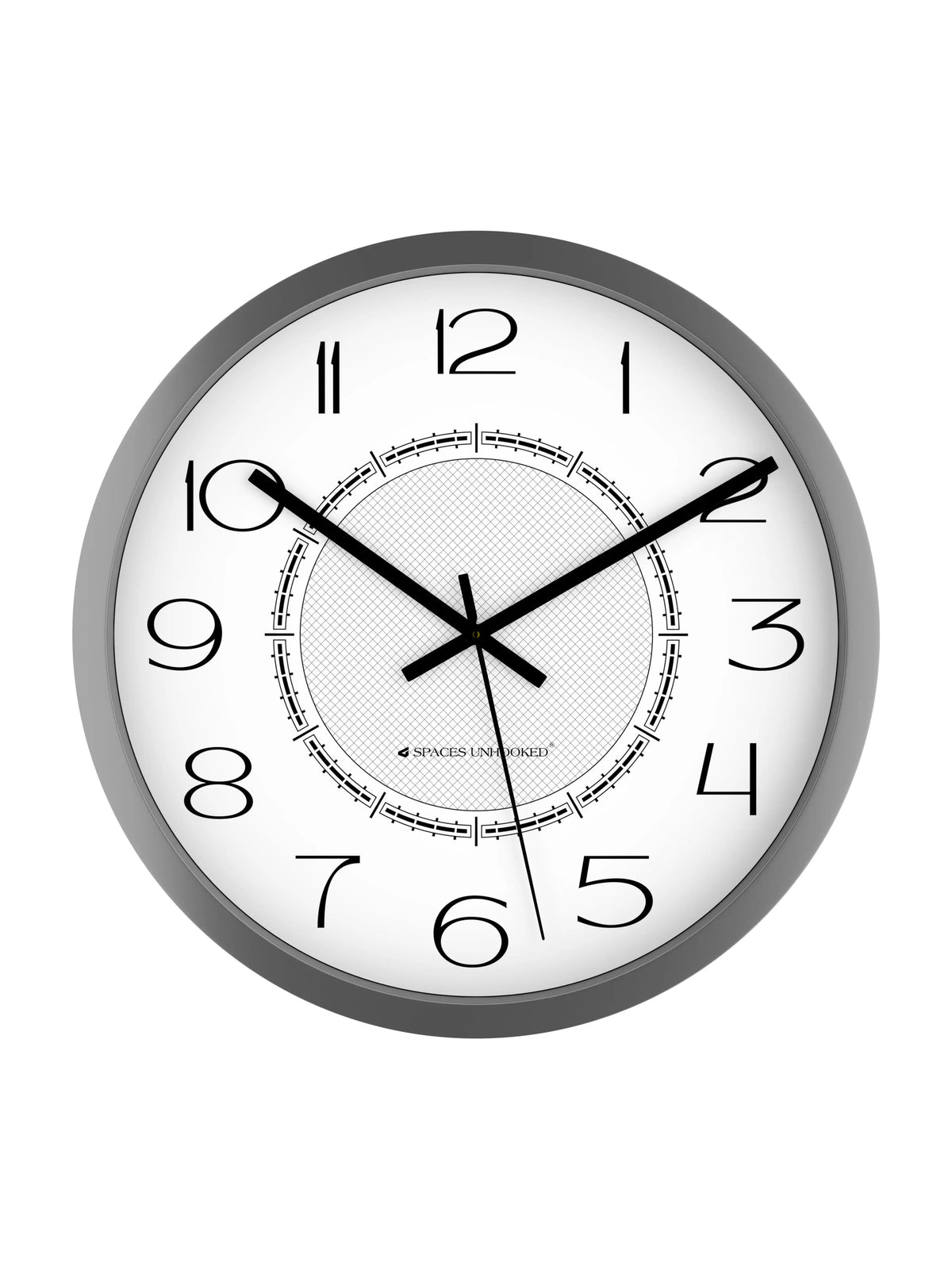 Front White – Front view of premium wall clock under 500 with clear numerals
