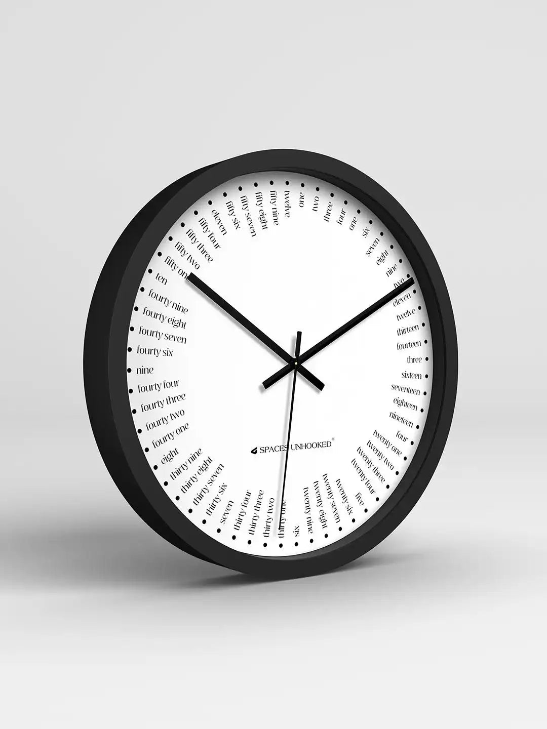 Grey 3D Angle Wall Clock - Premium Plastic Wall Clock Unique Design