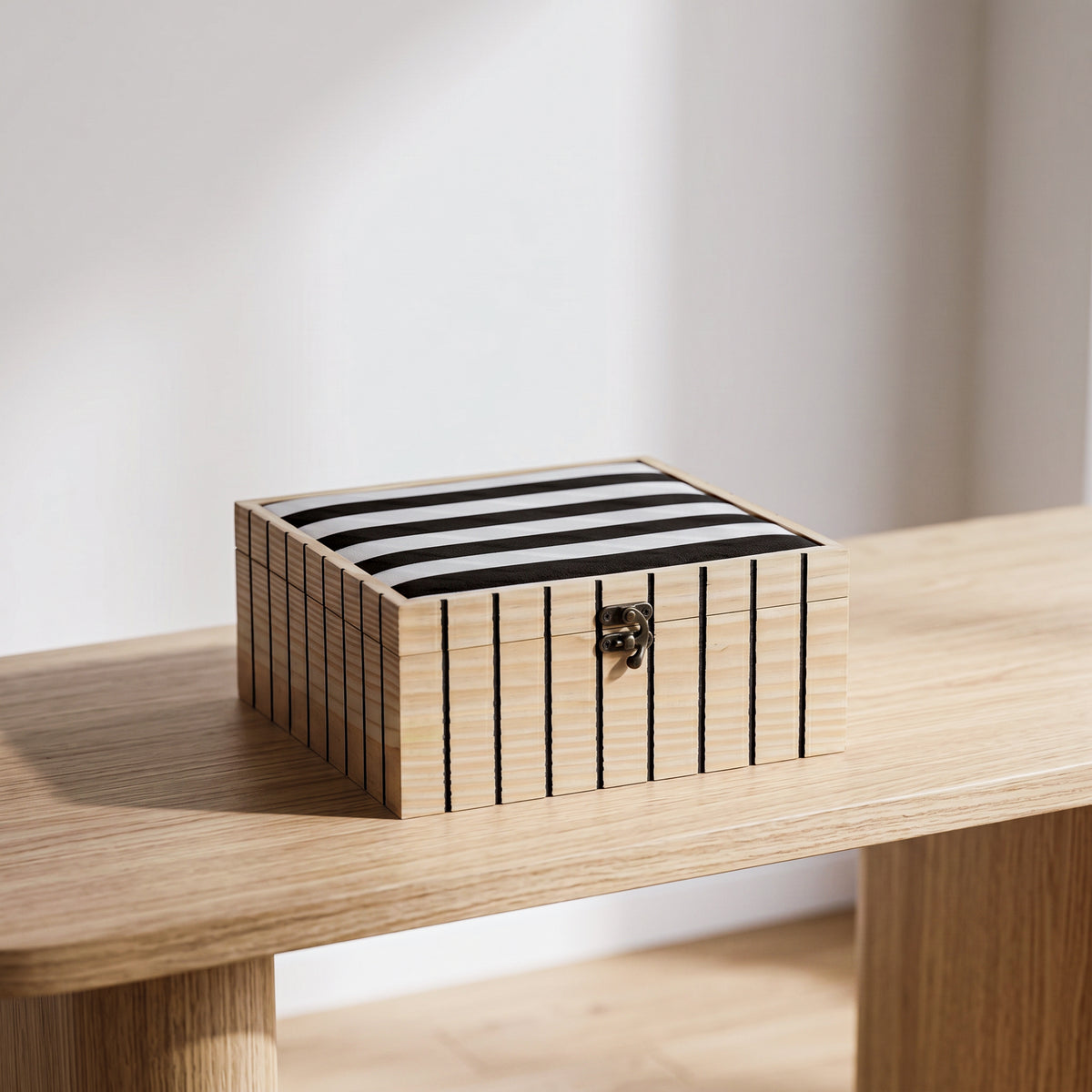 colourful wooden storage box 