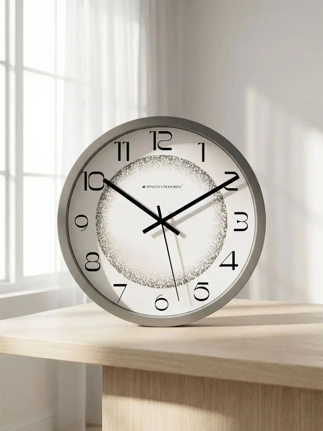 Lifestyle Wall Clock Mounted on Wall – Black Halftone Dial Designer Wall Clock for Home
