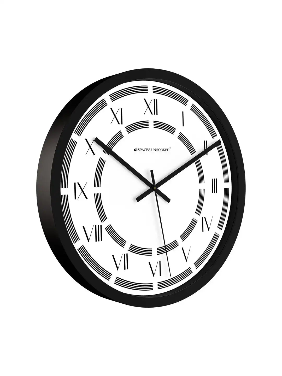 Side View of Premium Plastic Wall Clock – Slim Black Silent Wall Clock