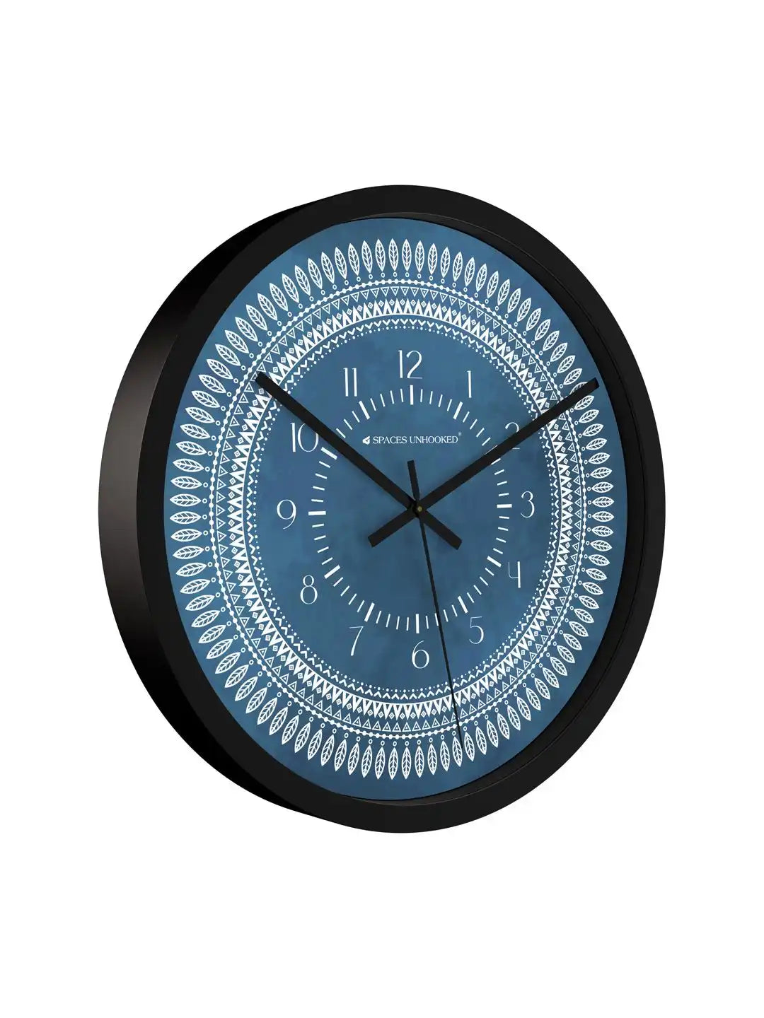Side White – Side profile of designer wall clock showing black rim depth