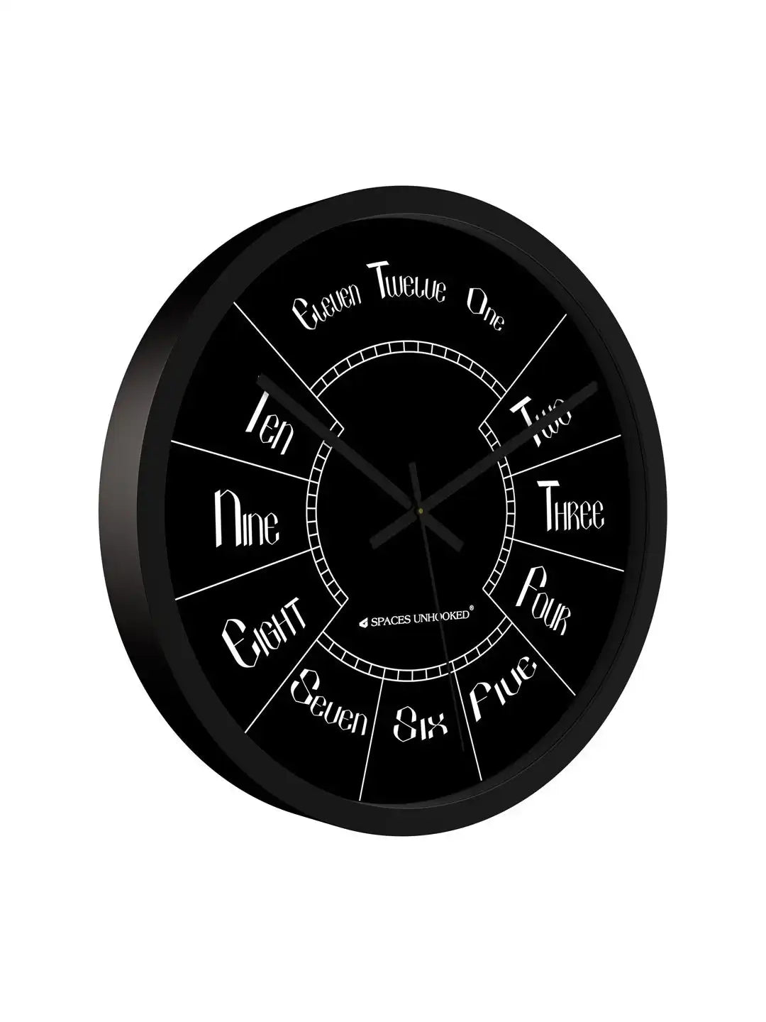 Side White – Side profile of plastic wall clock showing black rim depth