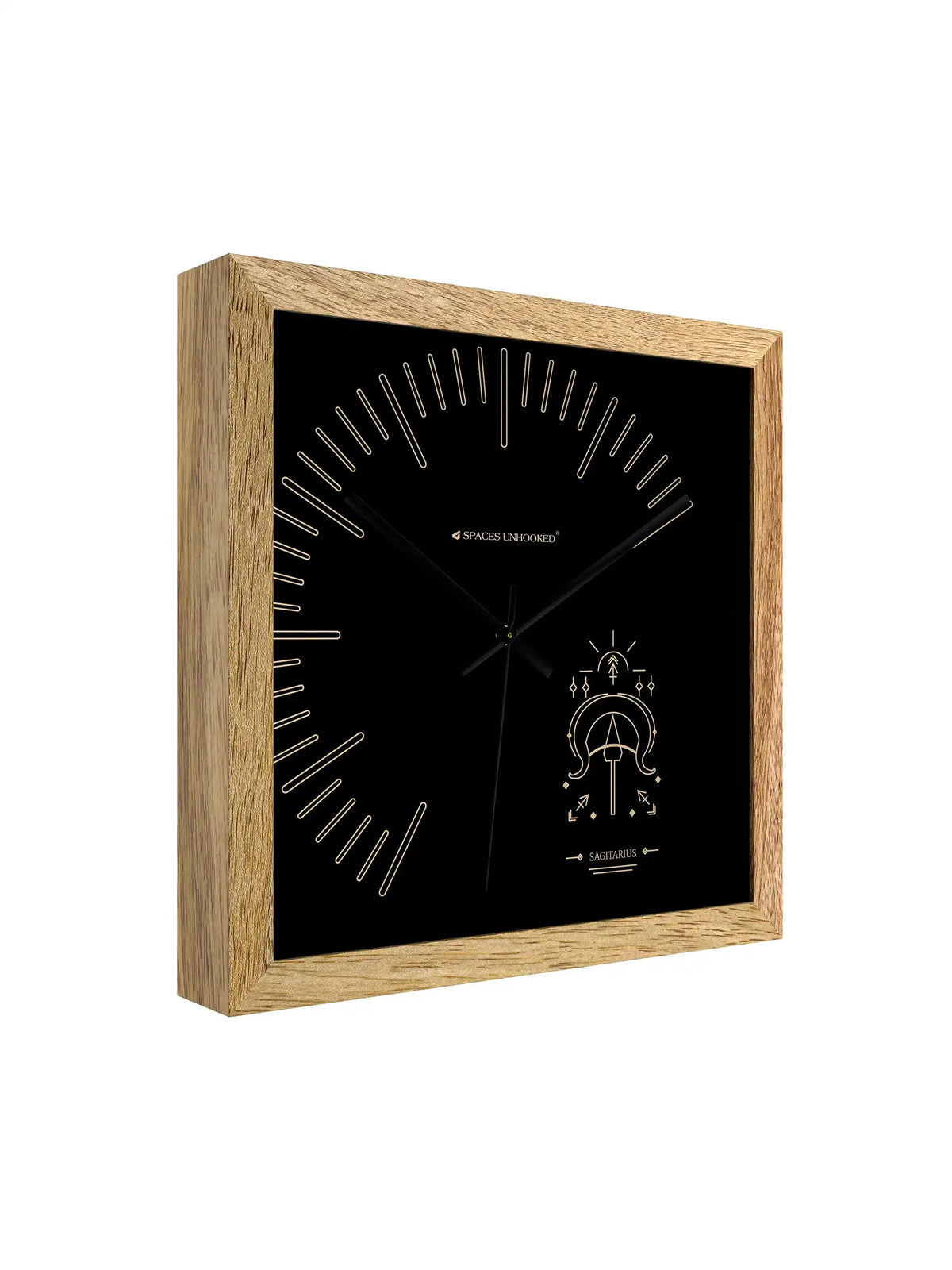 Sagittarius Zodiac Wall Clock Displayed in Modern Minimalist Home Interior