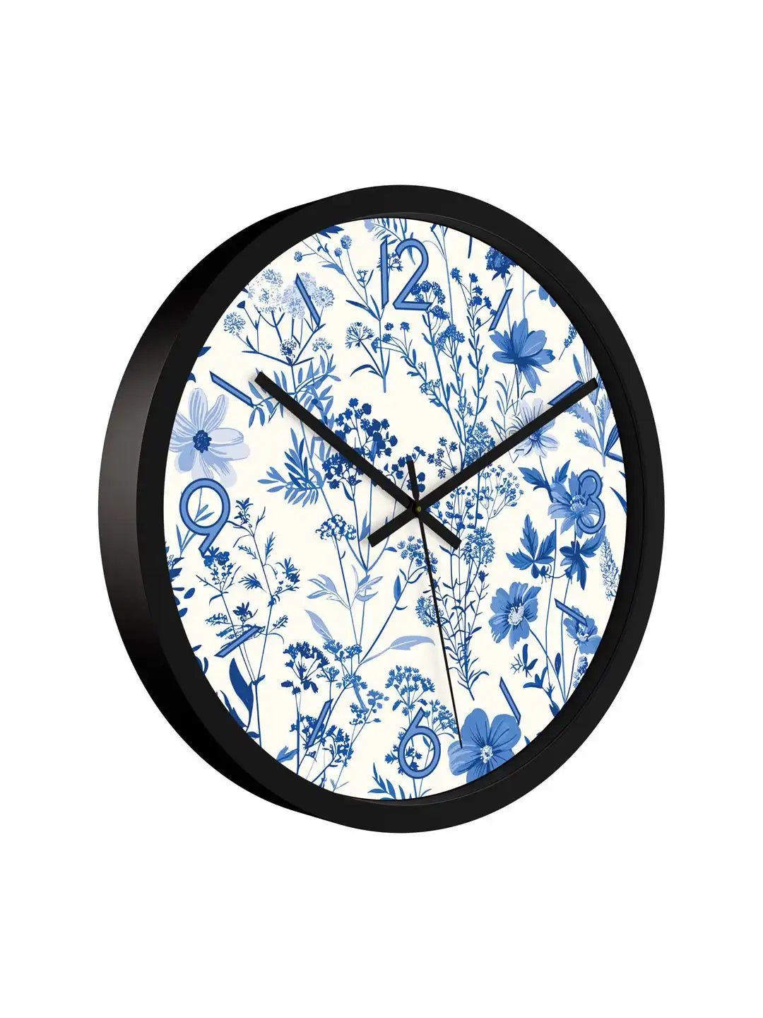 Side White – Side profile of designer wall clock showing black rim depth
