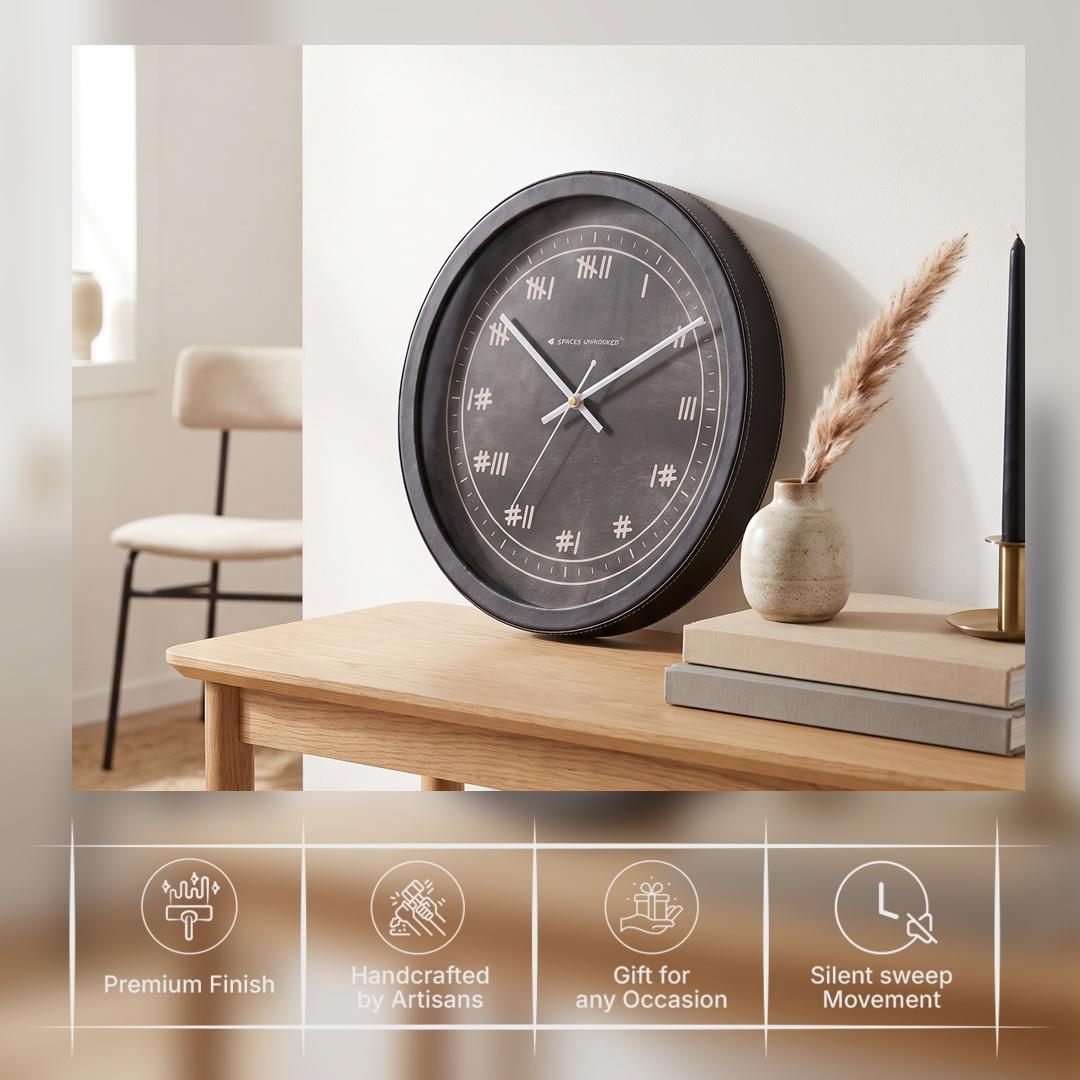 Spaces Unhooked Chalkboard Tally Mark Round Wall Clock
