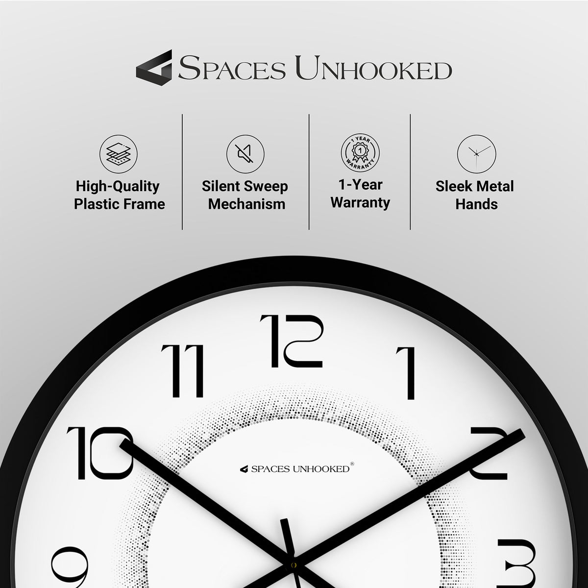 direction of wall clock in bedroom