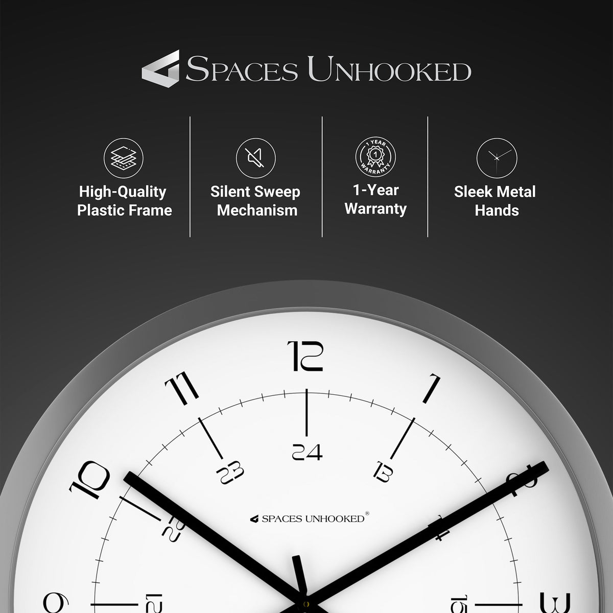 direction of wall clock in bedroom