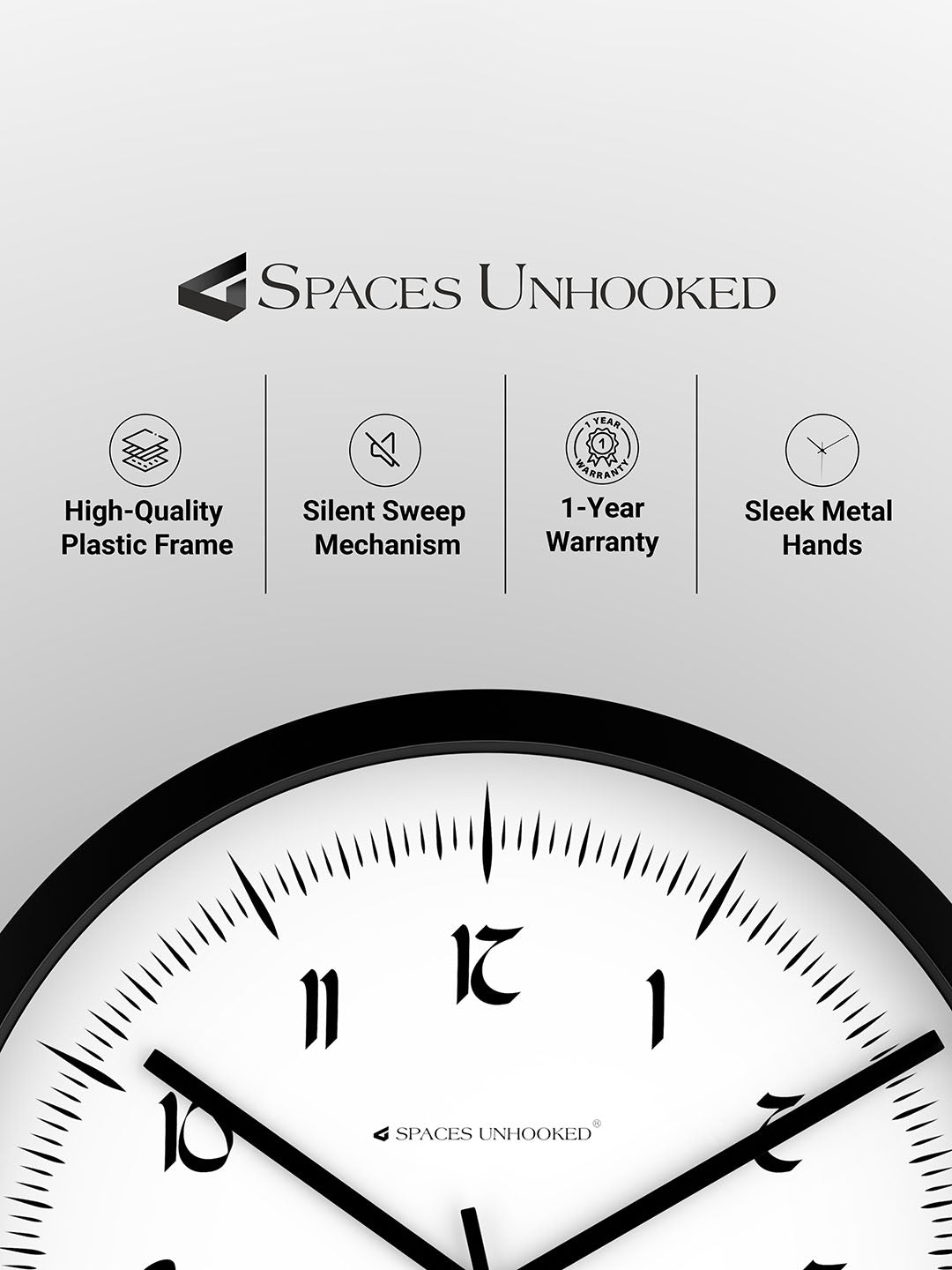 analogue wall clock for bedroom