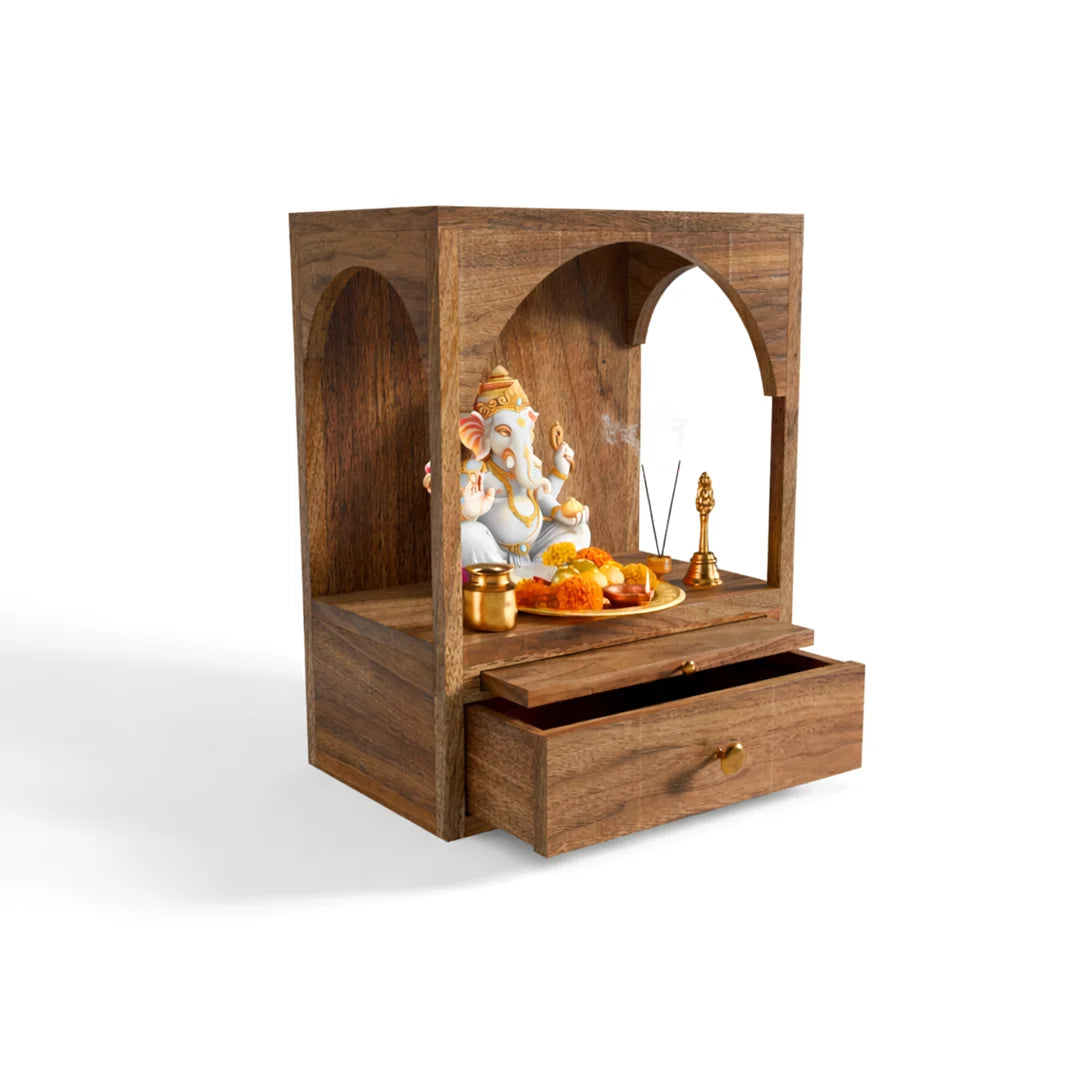 compact wooden temple