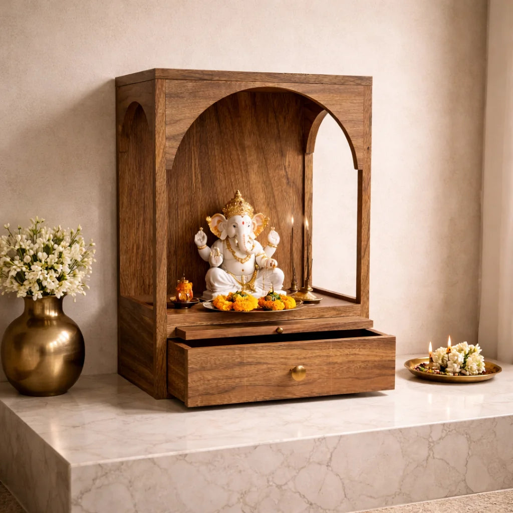 tabletop wooden temple