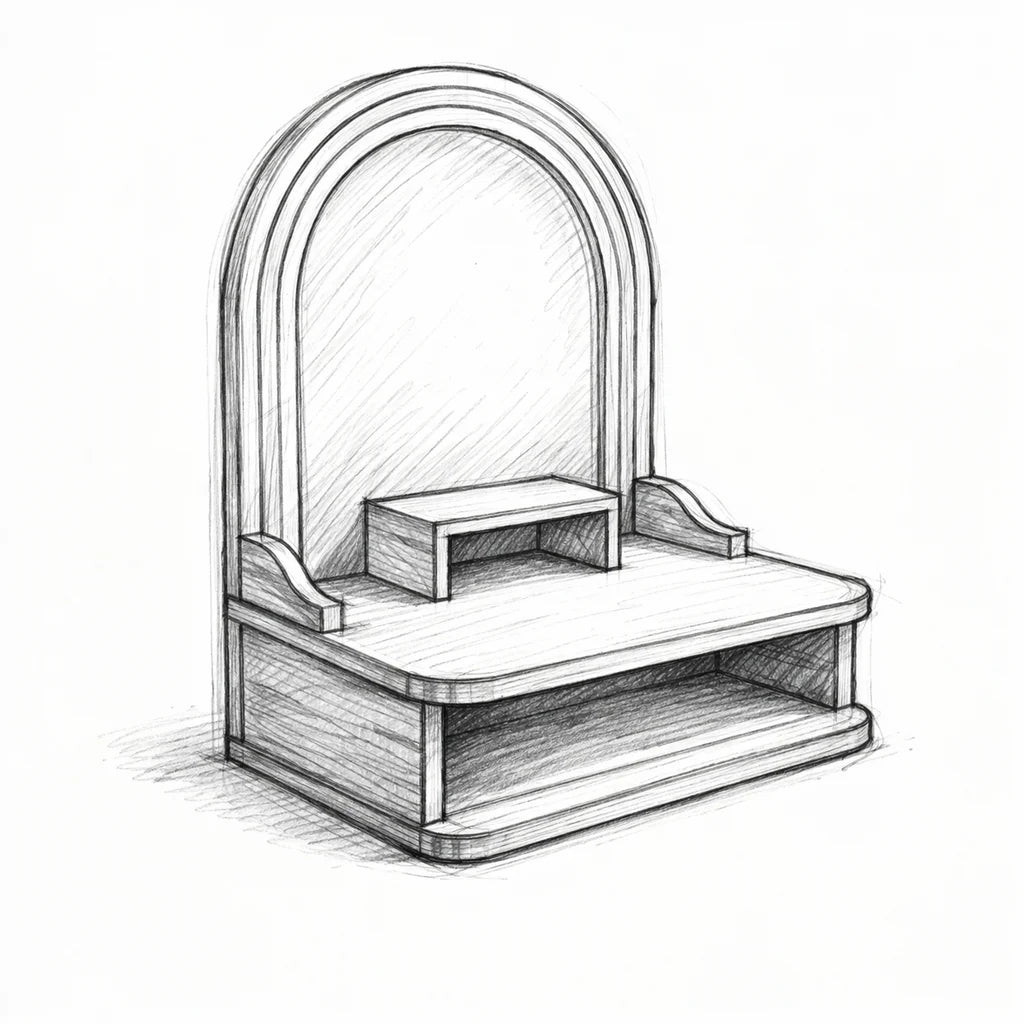 carved wooden temple