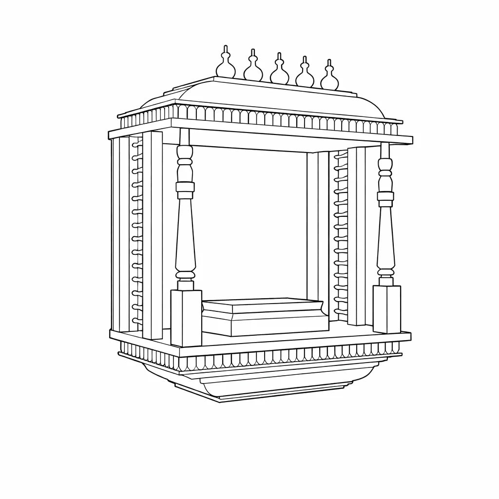 wooden temple for home