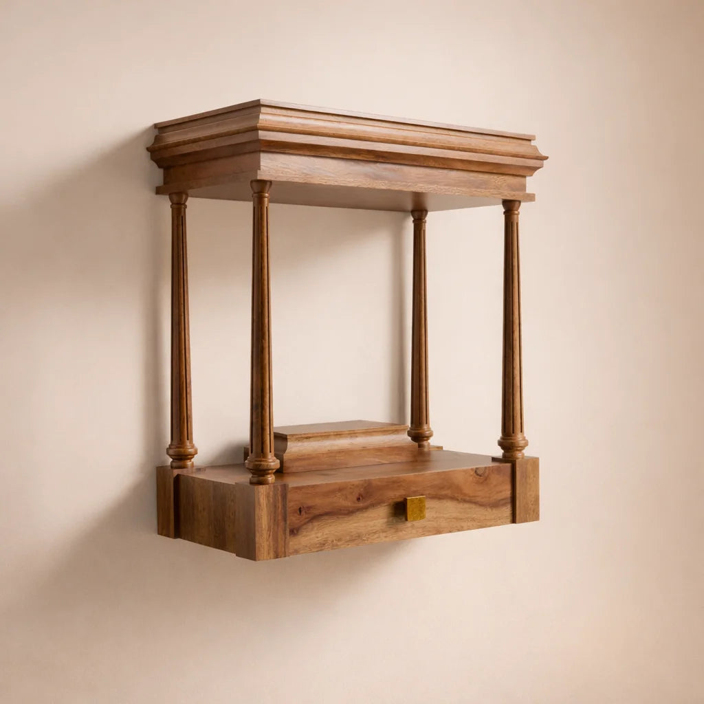 tabletop wooden temple