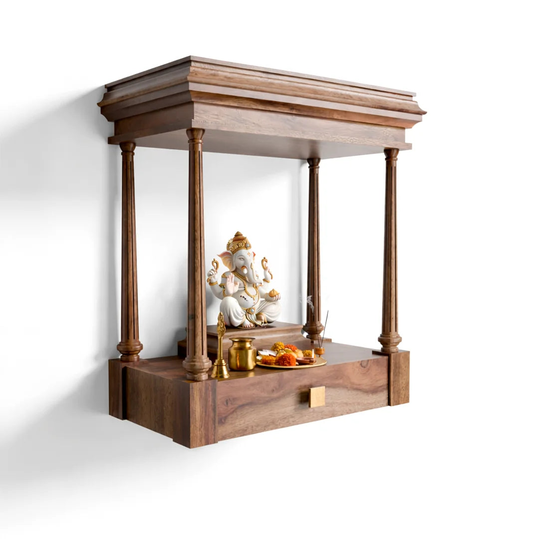 carved wooden temple