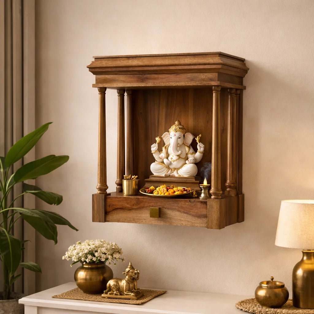 wooden mandir for home