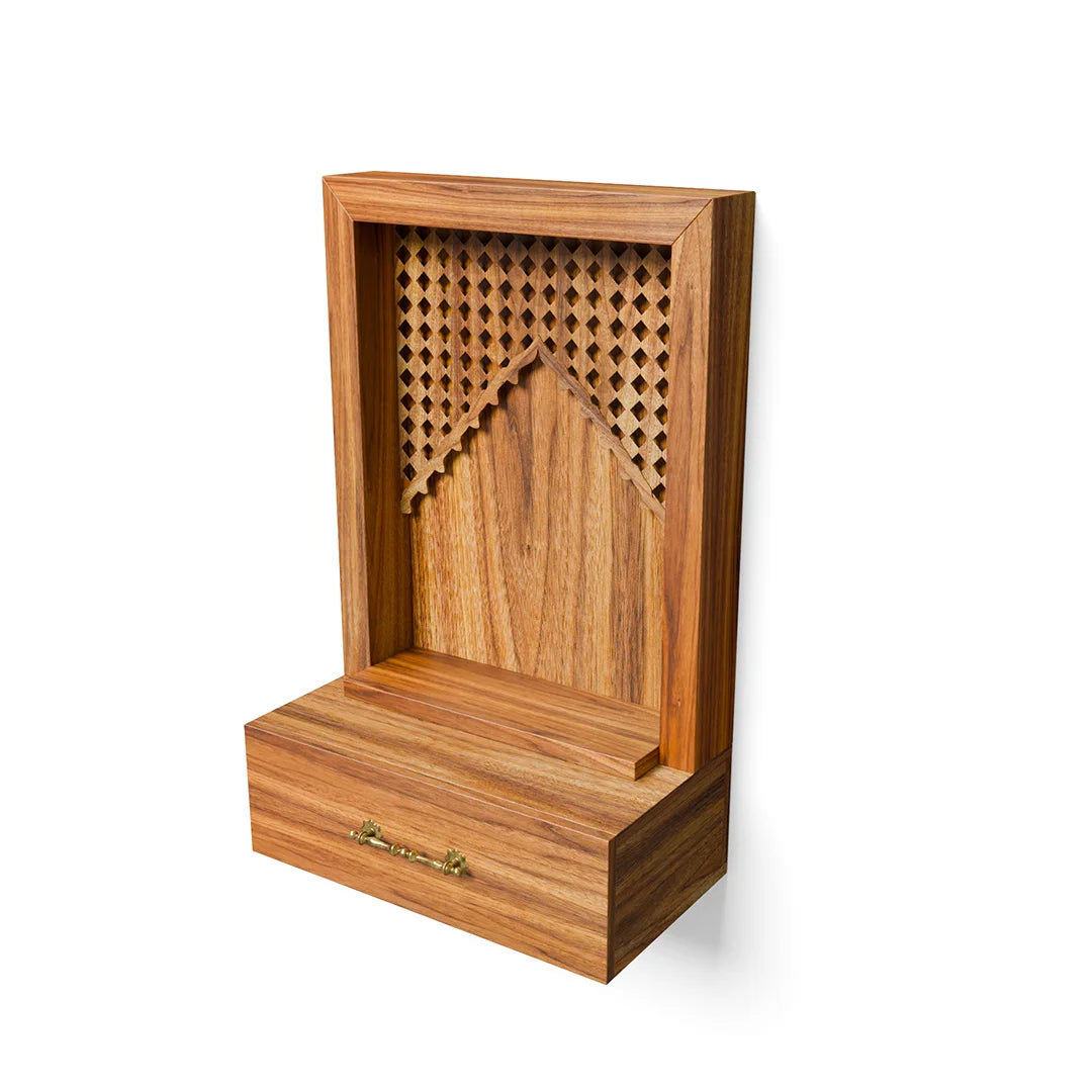 handcrafted wooden temple