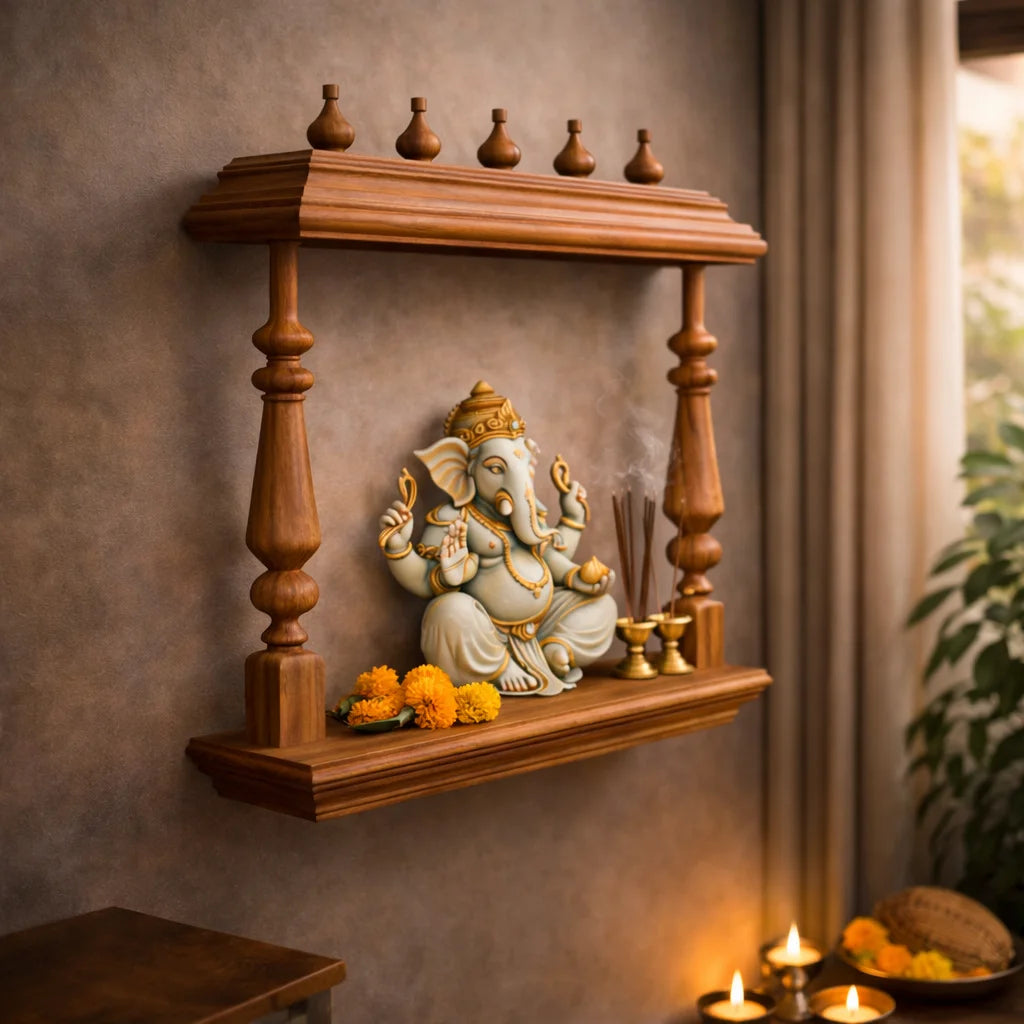 tabletop wooden temple