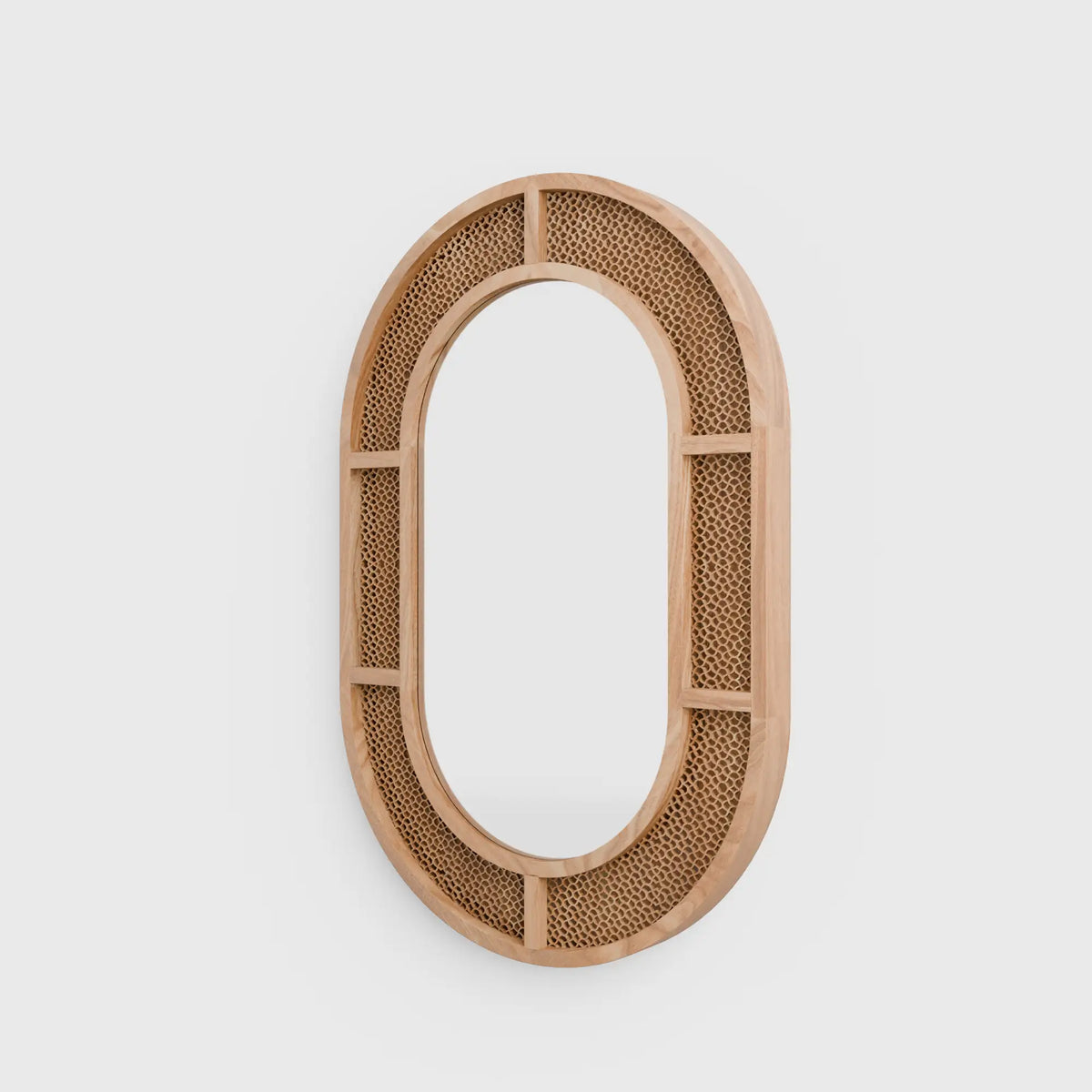 Vintage wooden wall mirror