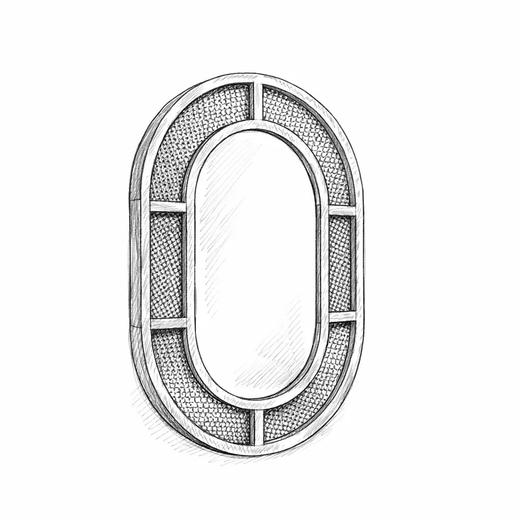 Solid wood wall mirror