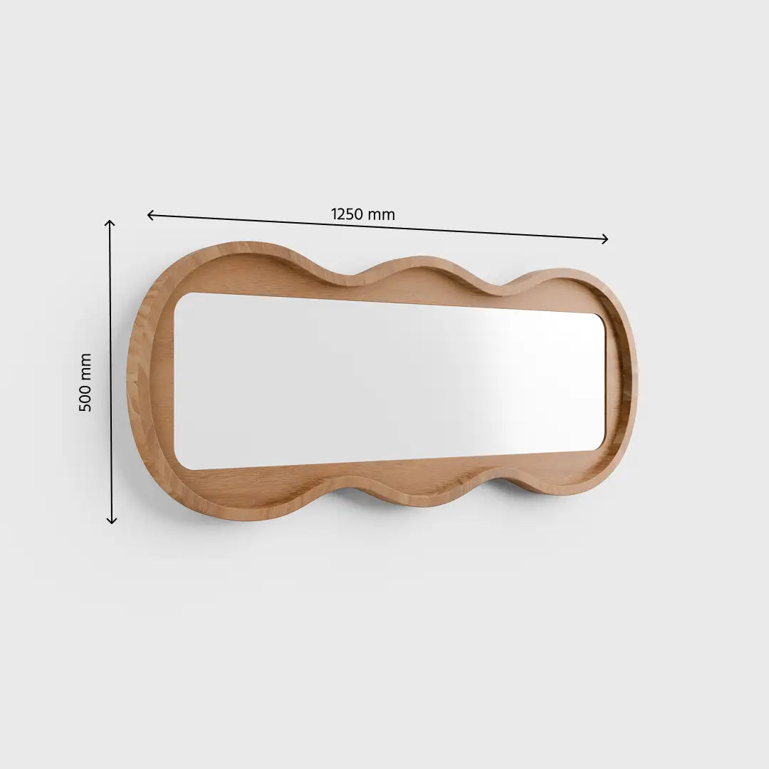 Carved wood frame mirror