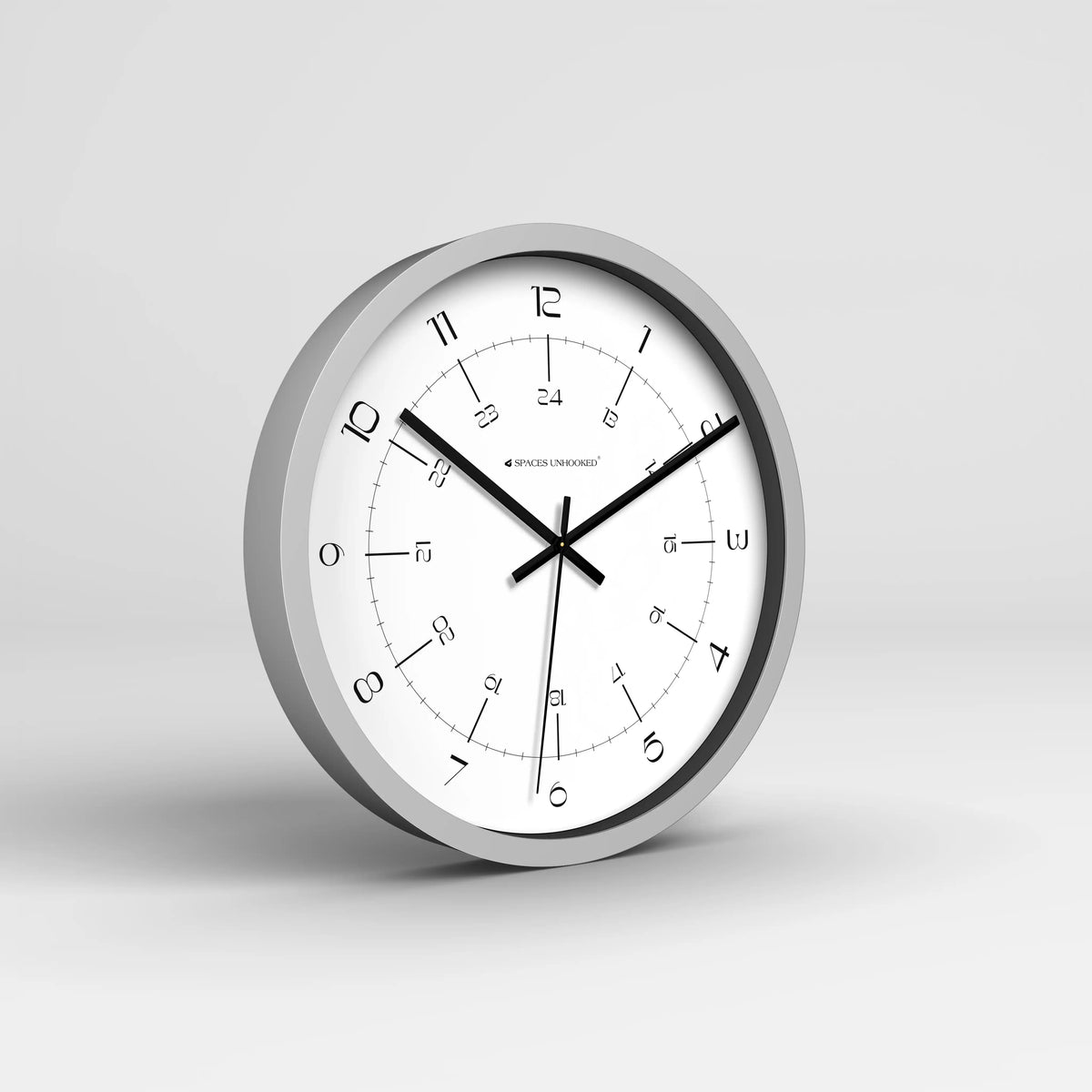 silver wall clock 