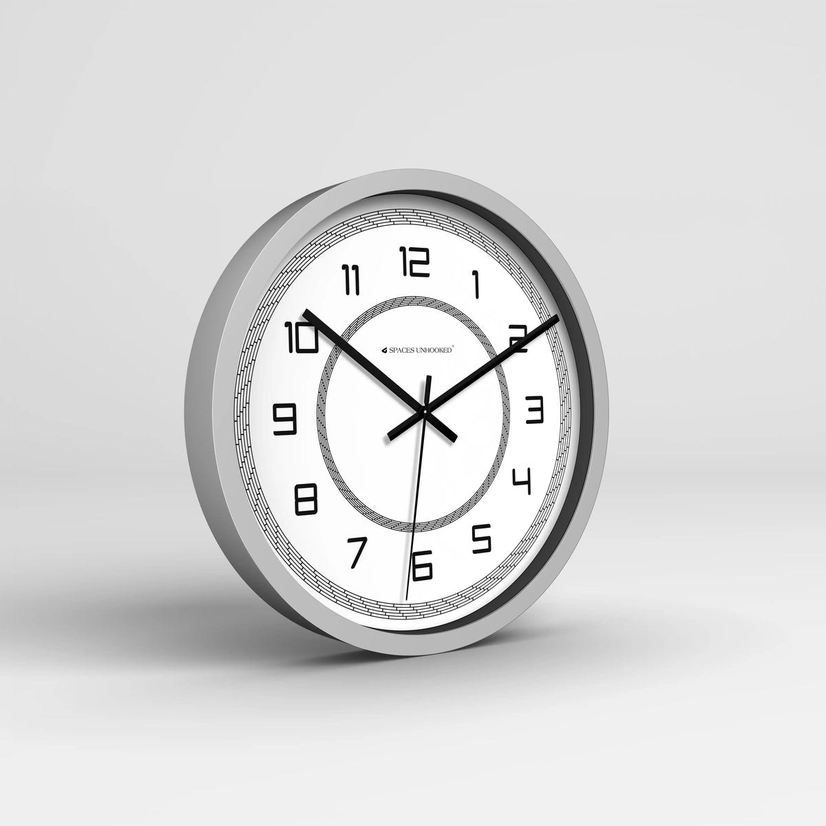 silver plastic wall clock 