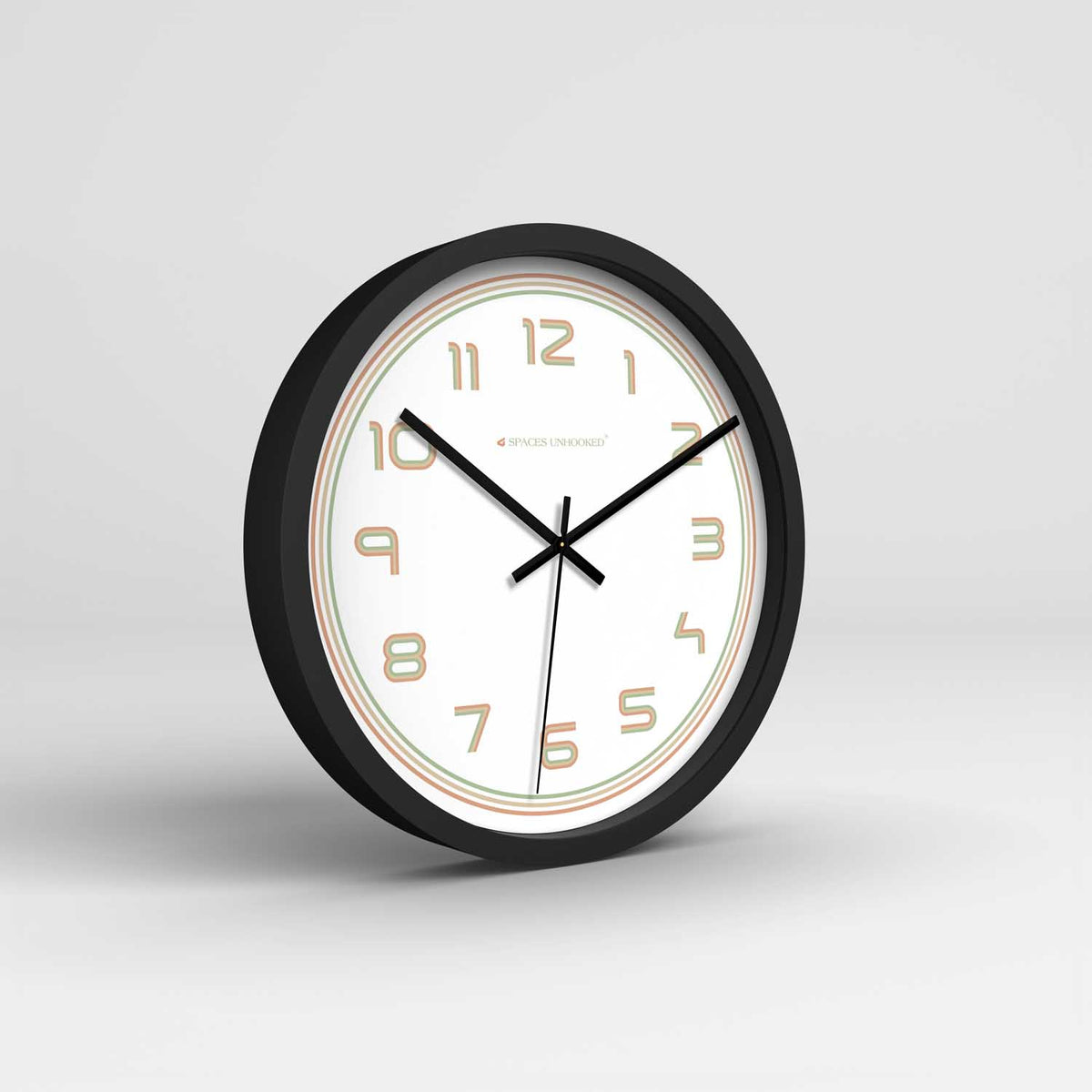 large silver wall clock