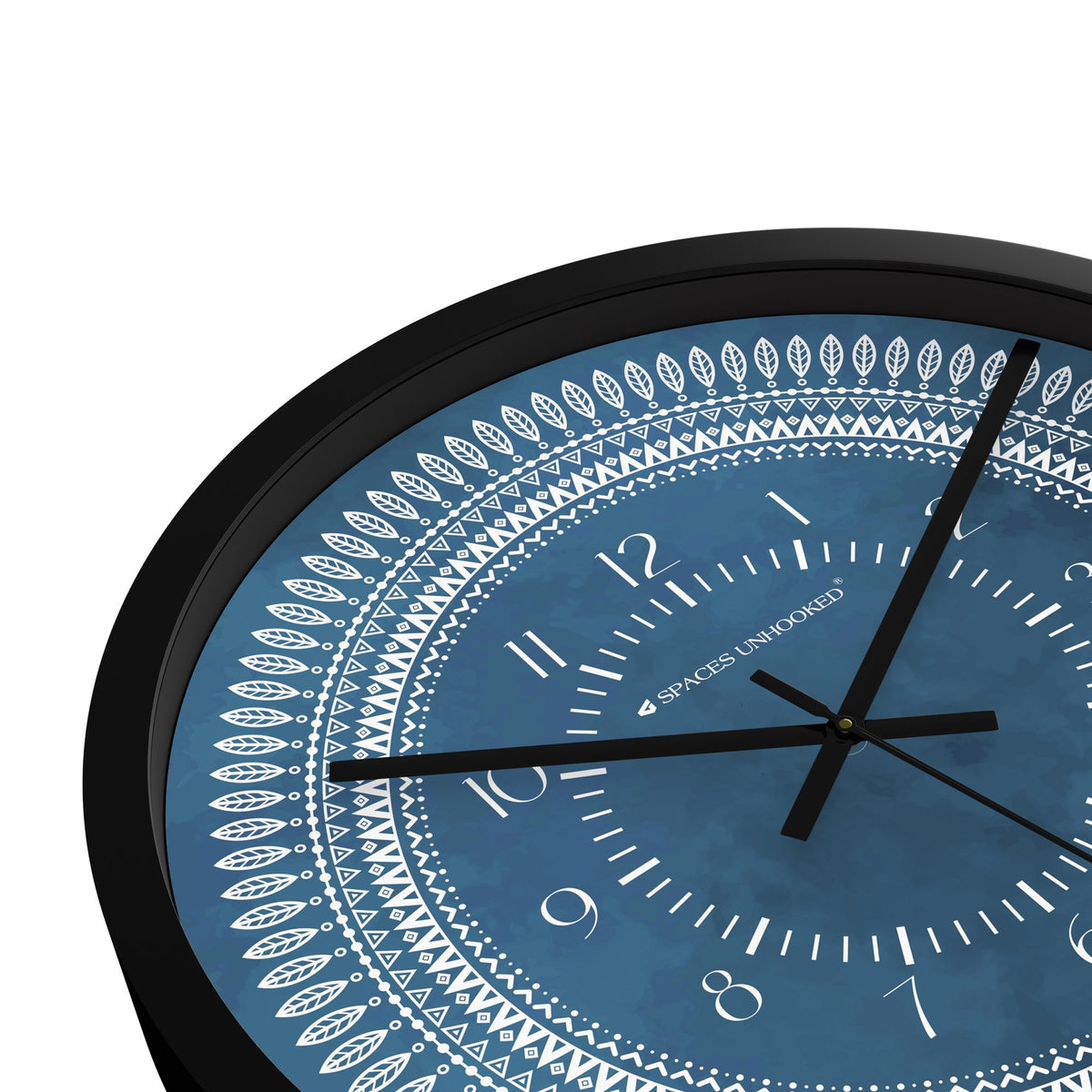 black frame wall clock