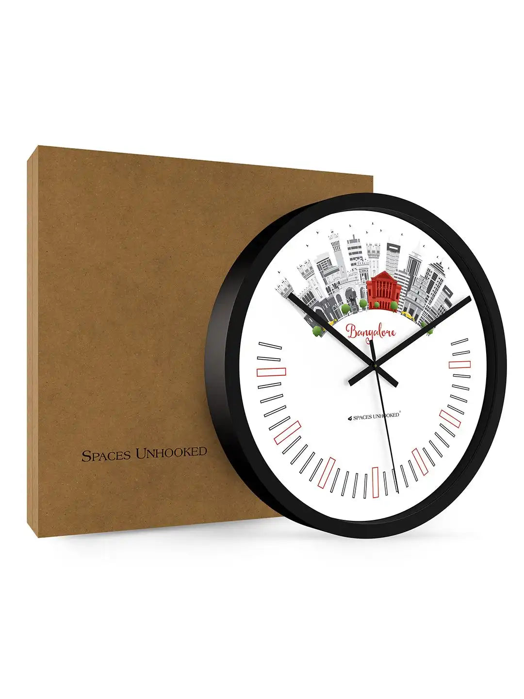 Grey 3D Bangalore Wall Clock - Premium Designer Plastic Wall Clock