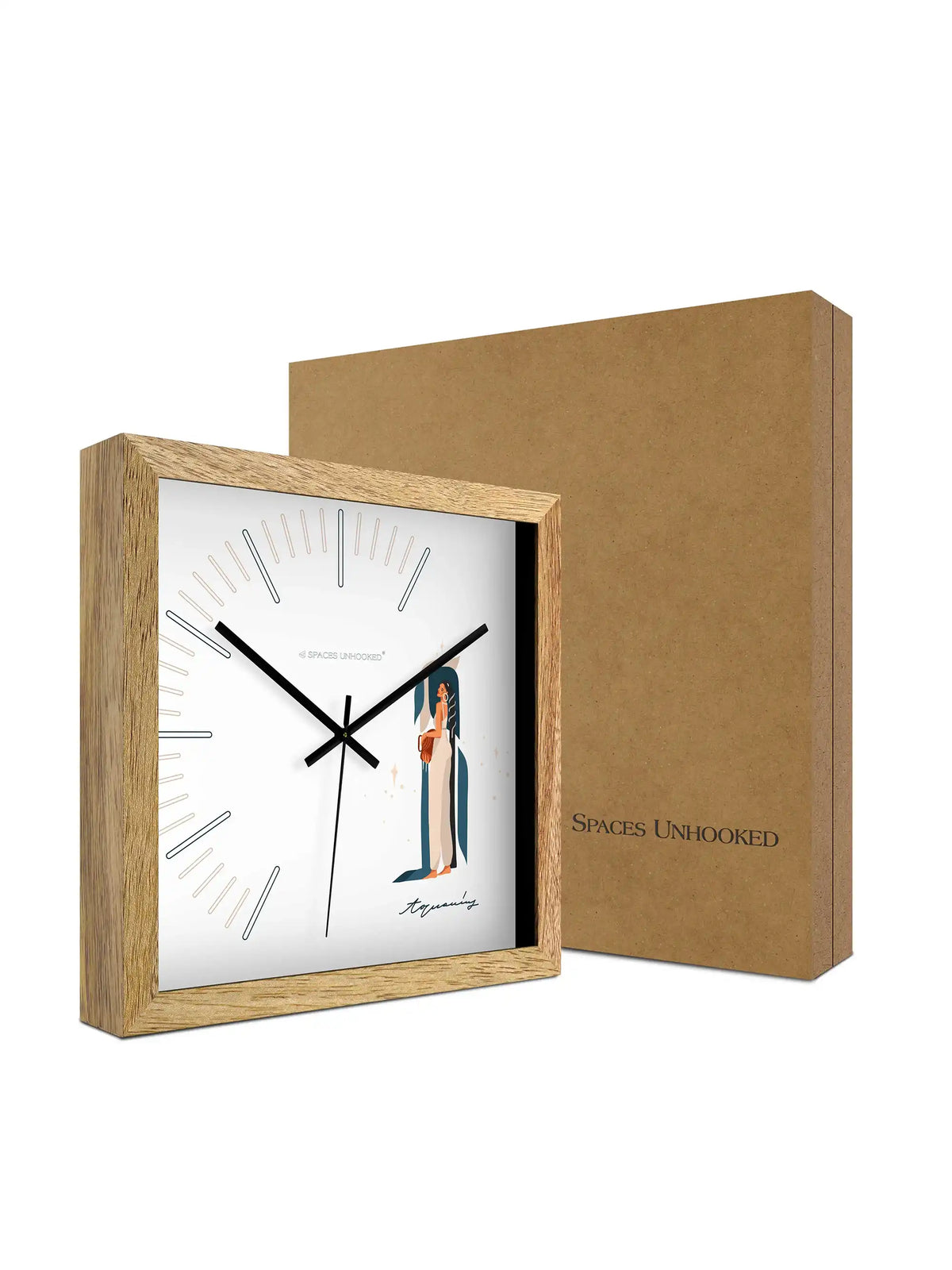Aquarius Zodiac Wall Clock Presented with Premium Gift Box Packaging for Gifting