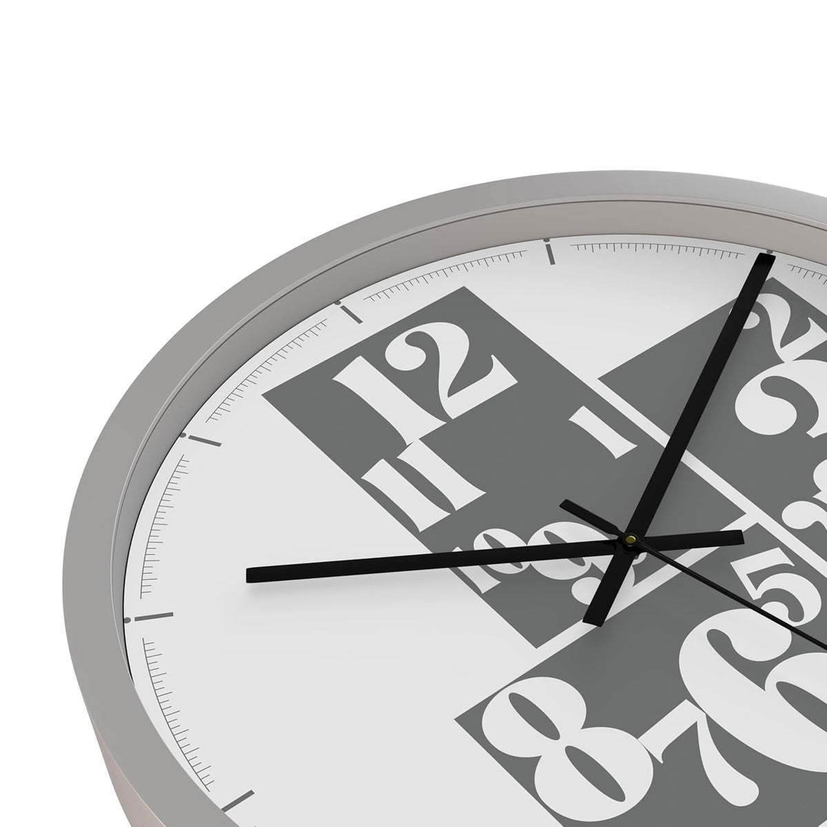 Wall clock with a unique design on a white background